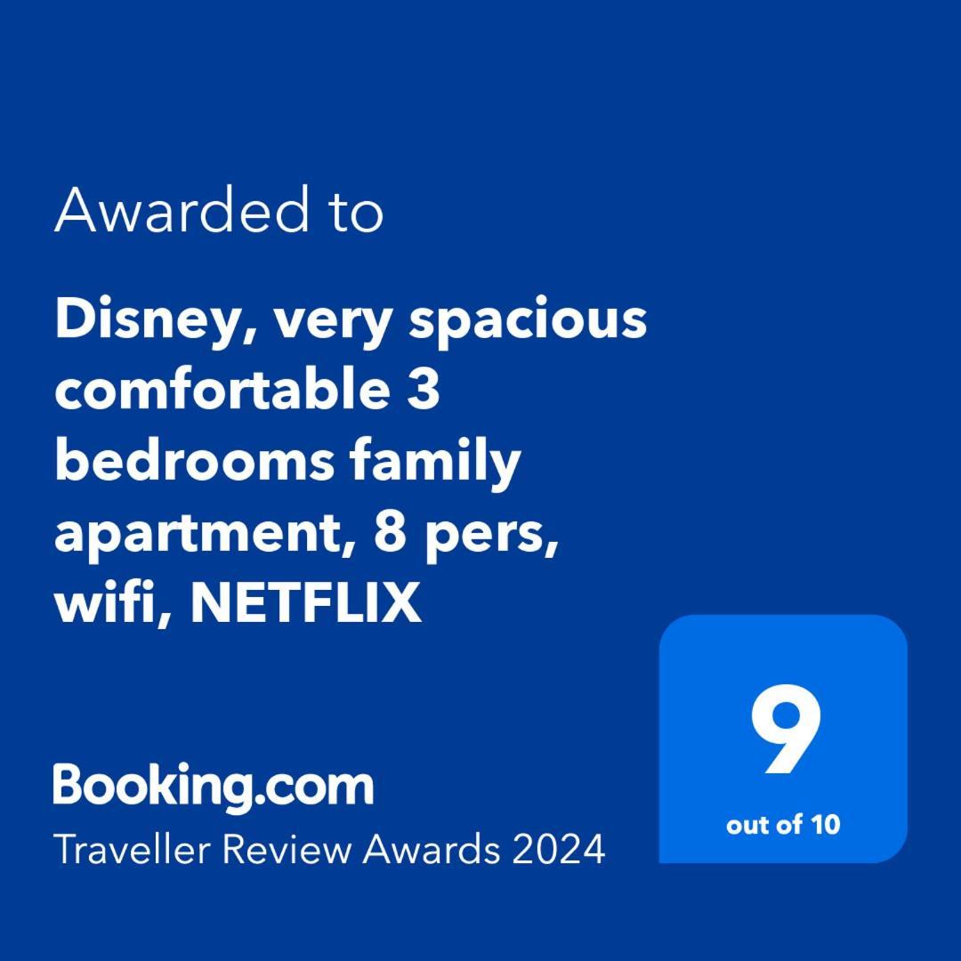Disney, Very Spacious Comfortable 3 Bedrooms Family Apartment, 8 Pers, Wifi, Netflix Chessy  Eksteriør billede